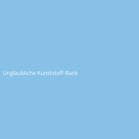 Unglaubliche Kunststoff-Bank