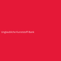 Unglaubliche Kunststoff-Bank