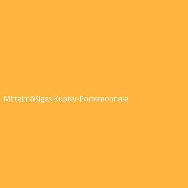 Mittelmäßiges Kupfer-Portemonnaie