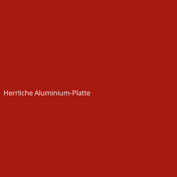 Herrliche Aluminium-Platte